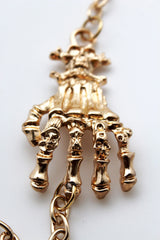 Women Western Halloween Boot Bracelet Gold Chains Bling Anklet Shoe Charm Skull Bones Hand