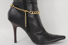 Gold Metal Chains Boot Multi Balls Anklet Shoe Turquoise Blue Women Moroccan Hot Fashion