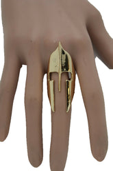 Ancient Greek Corinthian Helmet Metal Ring Fits Size 7.5