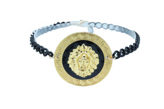 Turquoise Baby Blue Metal Boot Chain Bracelet Shoe Anklet Ball Waves Charm