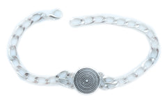 Silver Metal Chain Boot Bracelet Shoe Swirl Coin Charm Bling Anklet Strap