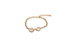 Gold Metal Chain Boot Bracelet Shoe Infinity Circles Charm Anklet