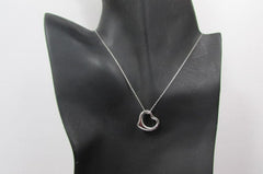 New Women Mini Metal Heart Pendant Chain Fashion Necklace Gold / Silver Love - alwaystyle4you - 3