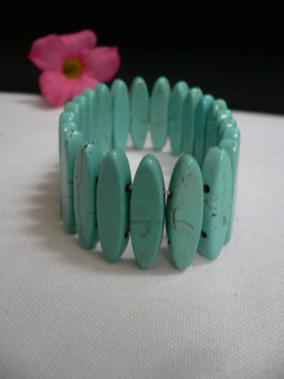 Light Sky Blue Turquoise Beads Stones Elastic Bracelet Women Fashion Jewelry Accessories - alwaystyle4you - 1