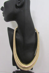 New Women Trendy Fashion Necklace Gold Metal Elastic Spring Chains Classic Style - alwaystyle4you - 2