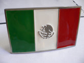 New Men Women Western Mexico Flag Rodeo Cowboy Large Buckle Eagle Green White Red - alwaystyle4you - 5