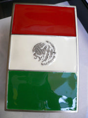 New Men Women Western Mexico Flag Rodeo Cowboy Large Buckle Eagle Green White Red - alwaystyle4you - 4