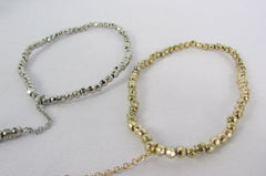 New Women Fashion Jewelry Metal Toe Ring Anklet Gold / Silver Mini Flowers Foot Thin Chains Charm Elastic Band Beach Pool Style - alwaystyle4you - 4