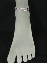 New Women Silver Metal Thin Chains Fashion Casual Anklet Foot Oval Thin Rhinestones Pool Beach - alwaystyle4you - 4