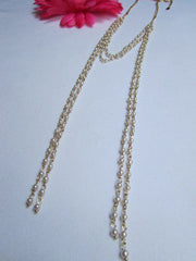 Brand New Women Chic Gold Metal 80'S Stylish Long Head Chain Lightweight  Imitation Pearls Beads Fashion Jewelry - alwaystyle4you - 4