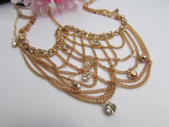 One Size Brand New Women Gold Metal Trendy Forehead Head Chain Fashion Hair Jewelry  Silver  Rhinestones - alwaystyle4you - 2