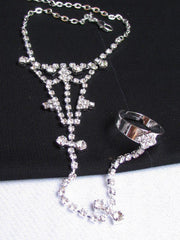 New Women Silver Metal Casual Fashion Anklet Foot Chain Body Jewelry Mini Rhinestones Wedding Beach Pool Party - alwaystyle4you - 3