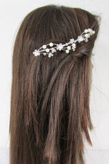 New Women Silver Rhinestones Flower Fashion Metal Head Pin Fashion Jewelry Hair Accessories - alwaystyle4you - 2