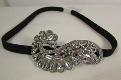 New Trendy Rhinestone Silver Women Fashion Metal Side Head Band Forehead Jewelry Hair Accessories Wedding - alwaystyle4you - 2