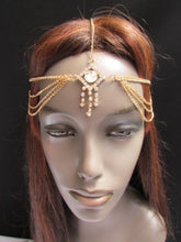 Brand New Rhinestone Gold Women Fashion Triangle Metal Multi Drapes Head Band Forehead Jewelry Hair Accessories Wedding Beach Party - alwaystyle4you - 3