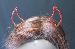 New Trendy Red With Silver Rhinestone Women Fashion Metal Head Band Forehead Jewelry Hair Accessories Halloween - alwaystyle4you - 1