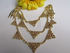 New Trendy Women Gold Fashion Metal Head Multi Triangle  Jewelry Hair Accessories Beach Party - alwaystyle4you - 3