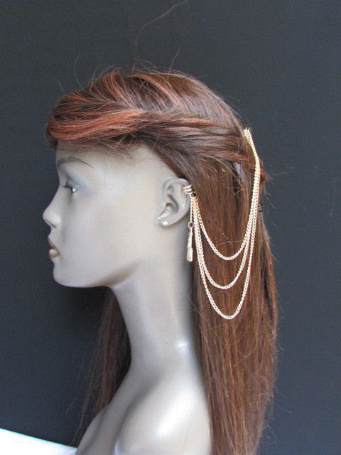 New Rhinestone Gold Guitar Women Fashion Metal Multi French Drapes Jewelry Hair Pin Accessories Wedding - alwaystyle4you - 1