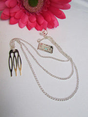 New Rhinestone Silver Cassette Women Fashion Metal Multi French Drapes Jewelry Hair Pin Accessories Wedding - alwaystyle4you - 4