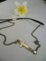 Brand New Casual One Size Elastic Stretchhair Women Gold Cross Metal Head Chain Fashion Hair Piece Jewelry Wedding Party Beach - alwaystyle4you - 4