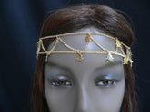 New Women Gold Rocker Skeleton Skull Fashion Metal Head Chain Head Band Fashion Jewelry Hair Accessories Charms - alwaystyle4you - 1