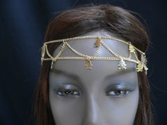 New Women Gold Rocker Skeleton Skull Fashion Metal Head Chain Head Band Fashion Jewelry Hair Accessories Charms - alwaystyle4you - 1