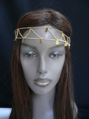 Women Gold Rocker Skeleton Skull Fashion Metal Head Chain Head Band Fashion Jewelry Hair Accessories Charms - alwaystyle4you - 2