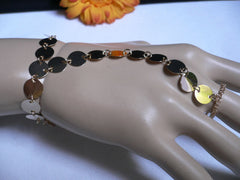 New Women Trendy Circlet Metal Gold Hand Chain Slave Ring Fashion Bracelet Slave Ring Beach Party - alwaystyle4you - 2