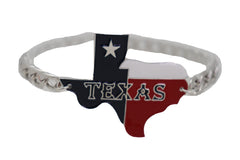 Lone Star State Flag Colored Texas Pendant Metal Boot Chain