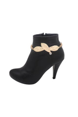 Black Metal Chains Boot Bracelet Shoe Blue Green Flower Charm Cute Jewelry