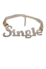 Women Gold Metal Boot Chain Bracelet Anklet Heel Shoe SINGLE Charm Bling Jewelry Fancy Dressy Look