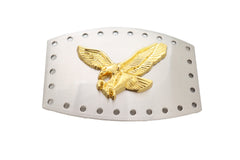 NEW Men Western Silver Metal Belt Buckle Big Square Gold American Eagle Flying Bird