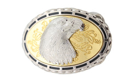 Men Women Silver Metal Oval Belt Buckle Western Fashion American Bird Eagle Head