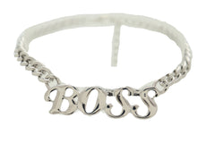 Silver Metal Chain Western Boot Bracelet Shoe Anklet BOSS Charm Decorative