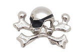 NEW Silver Pirate Skull & Crossbones Metal Belt Buckle Gothic
