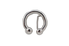 Bull Septum Nose Ring Silver Metal Belt Buckle