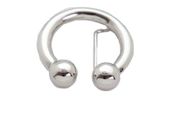 Bull Septum Nose Ring Silver Metal Belt Buckle