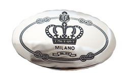 Men Women Silver Metal Fashion Belt Buckle King Queen Crown Cross Oval Milano
