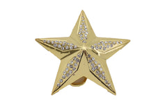 Gold Metal Western Style Texas Lone Star Bling TX Belt Buckle