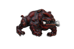 Bulldog with Bone Brown Belt Buckle