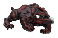 Bulldog with Bone Brown Belt Buckle