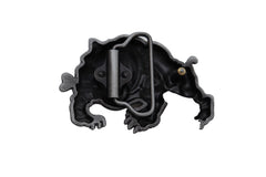 Bulldog with Bone Brown Belt Buckle