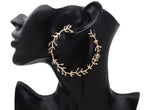 Big Hoop Earrings Fashion Metal Hook Branches Greek Style Elegant Look