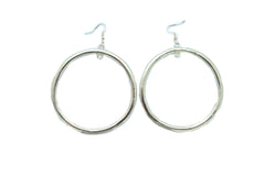 Gold Thick Hoop Ring Dangle Earrings