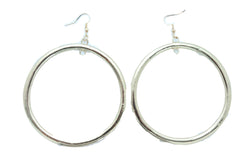Gold Thick Hoop Ring Dangle Earrings