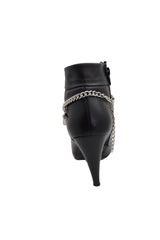 Silver Metal Chain Western Boot Bracelet Cross Charm Shoe