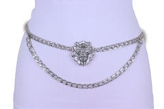 Wide Faux Leather Black Elastic Belt Side Arrows S M