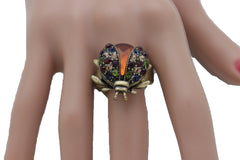 Silver Metal Multi Clear Rhinestones Fringes Extra Long Open Back Necklace Fancy Wedding