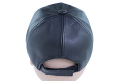 Men Women Black Faux Leather Fashion Baseball Cap NY Hat New York One Size