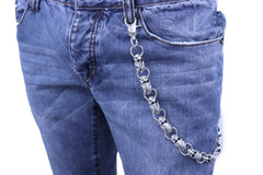 NEW 20" Skull Skeleton Head Wallet Chain Jeans Key Holder Chain Men Women